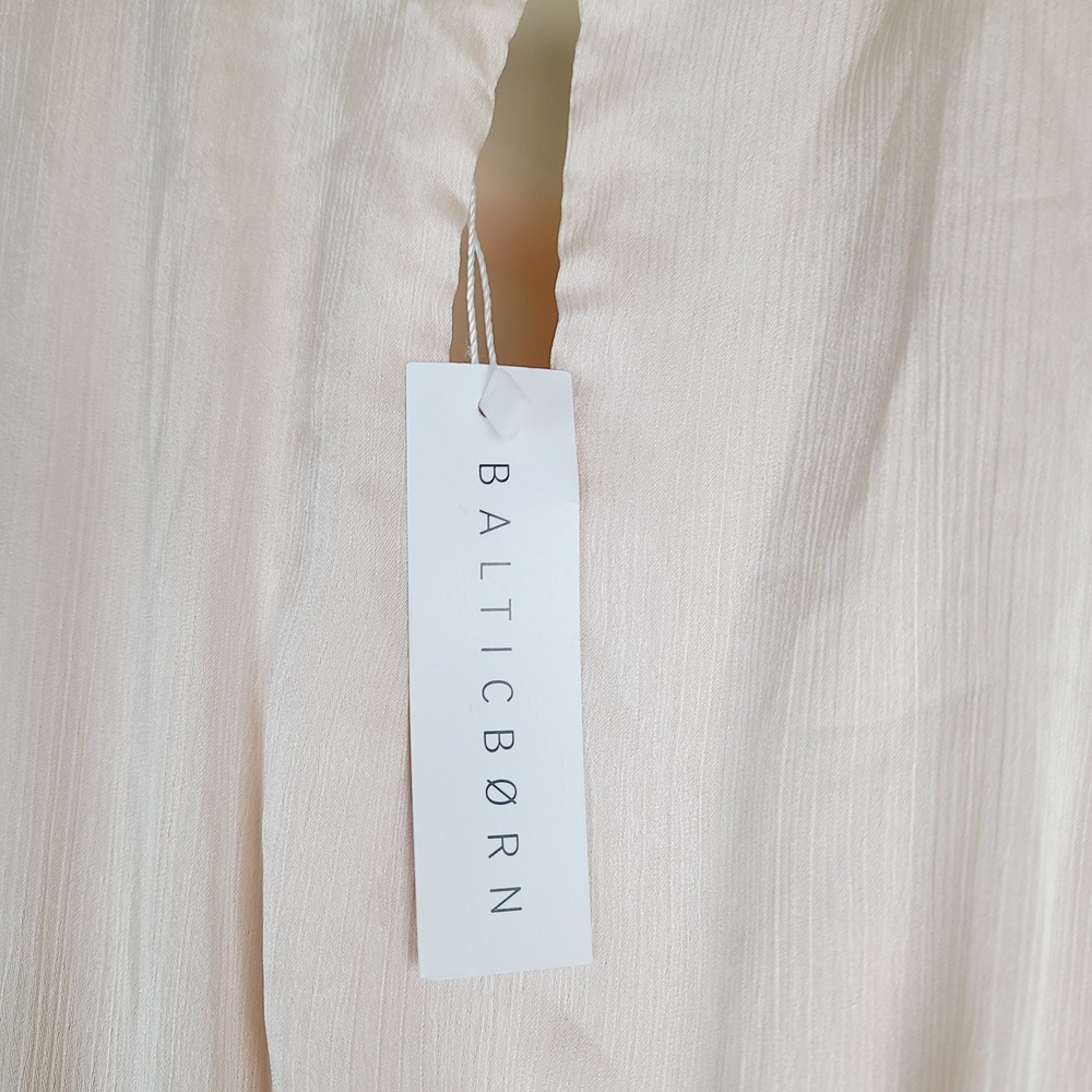 NEW Baltic Born‎ Birdie Maxi Dress S Cream Beige Silky Flowy V-Neck Formal Boho - Picture 8 of 13